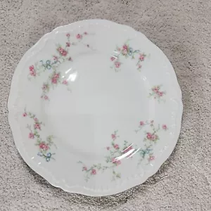 Theodore Haviland New York Juliet 8,5" Salatteller rosa Rosen blaue Schleifen keine Chips - Bild 1 von 5