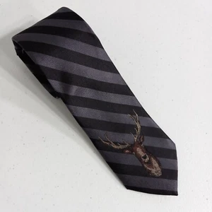 Murano Slim NWT Neck Tie 100% Silk Buck Deer Hunting - Picture 1 of 10