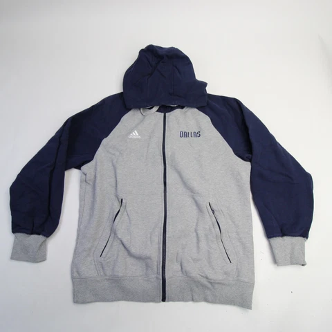 Dallas Mavericks adidas NBA Authentics Jacket Men's Gray/Navy Used Cover