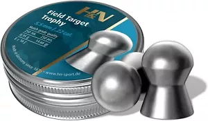 H&N Field Target Trophy .22 Cal / 5.54 mm 14.66gr/0.95g Airgun Pellets 250 Count - Picture 1 of 3