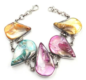 Pearl Shell Sterling Silver Bracelet - Picture 1 of 9