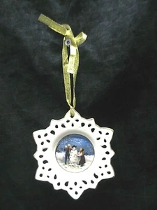 Christmas Tree Hanging Ornament Holiday Home Decoration Porcelain Snowflake   - Picture 1 of 7