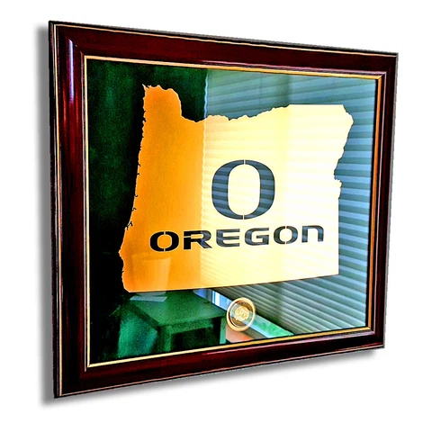 24k Gold - University of Oregon - O Oregon - The Ultimate Man Cave Piece - NEW Cover
