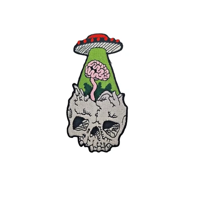 Brainwashed Patch Skull Heat Adhesive Iron Alien Clothing Galaxy patch sku - Image 1 of 2