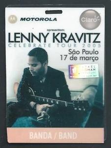Lenny Kravitz Brazil Celebration Tour backstage pass 2005 - Picture 1 of 1