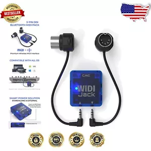 Wireless MIDI Connector with 5-PIN DIN Cables - Perfect for Synths & Pedalboards - Picture 1 of 11