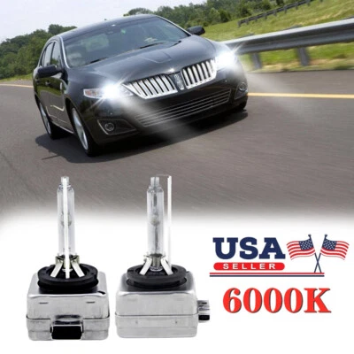 6000K Front HID Headlight Bulb For Lincoln MKS 2009-2016 Low & High Beam Pair - Изображение 1 из 4