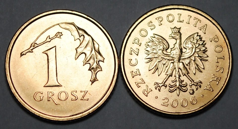 2006 Poland 1 Grosz Brass Coin BU Very Nice KM # 276 - Image 1 of 1