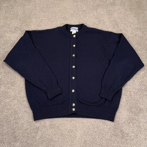 Vintage Pendleton Pullover Damen M Petite Navy Lammwolle Cardigan Knopf Maritim - Bild 1 von 12