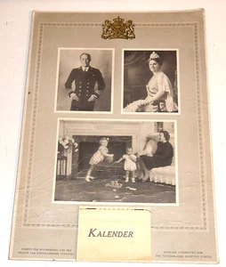 Calendario vintage de la reina Guillermina de los Países Bajos 1941 - Imagen 1 de 4