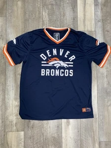 NFL Team Apparel Denver Broncos XL Jersey Shirt Ribbed Orange Logo - Picture 1 of 16