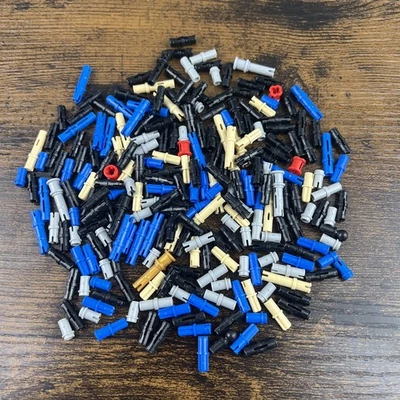 1.5 Oz Of Genuine LEGO Technic Pins - Multicolor -Black/Blue/Gray/Teal OEM - Image 1 of 4