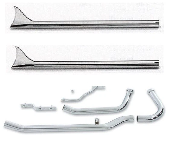 Выхлопной коллектор Paughco 29-0093 Swingarm 31 дюйм Fishtail 58-64 Harley FL - Изображение 1 из 4