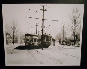 Vintage Creve Coeur Line Street Car 8x10" Photo 1300 Wellington St. Louis, MO - Picture 1 of 2
