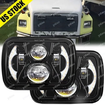 Pair 5x7" LED Headlights Hi/Lo Beam for Freightliner MT-35 MT-45 MT-55 Stepvan - Image 1 of 4