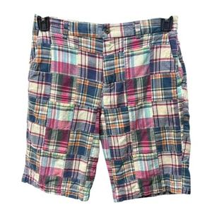 Brooks Brothers Shorts Youth Boy Size 16 Patchwork Plaid Cotton - Picture 1 of 8