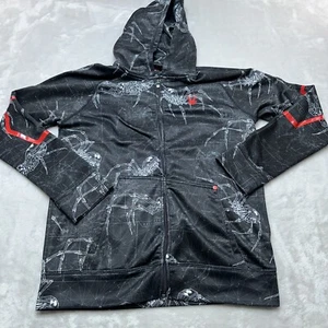 Spyder Jacket Hoodie Boys Large L Black All Over Print AOP Mechanical Spiders - Picture 1 of 15