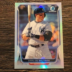 2014 Bowman Chrome Carlos Beltran Refractor #142 /500 NEW YORK YANKEES - Picture 1 of 2