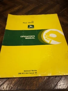 John Deere 45 Rear Blade OMW21364 Dealer Service Copy Operator's Manual - Picture 1 of 4