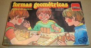 DOMINO EN MADERA FORMAS GEOMETRICAS (DOMINO IN LEGNO) GOULA ANNI '80 - Foto 1 di 8
