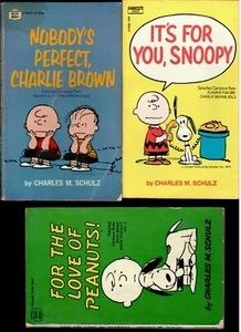 Nobody's Perfect, Charlie Brown by Charles M. Schulz (Fawcett, 1969) 3 book lot - Picture 1 of 8