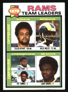 Cullen Bryant/Willie Miller/Rod Perry/Pat Thomas/Larry Brooks 1979 Topps #282