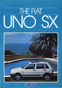 Folleto de ventas Fiat Uno SX 1985 mercado del Reino Unido - Imagen 1 de 1