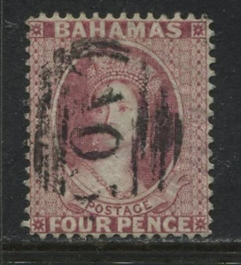 Bahamas QV 1863 4d rose perf 14 used - Picture 1 of 1