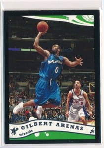 2005-2006 Topps Black Washington Wizards Basketball Card #10 Gilbert Arenas /500