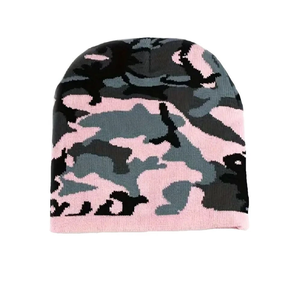 Gorro Medias Tejido Caza Militar Camuflaje Rosa Negro Gris Foto 1 de 1