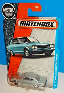 Matchbox 2016 Adventure City #5 '71 Nissan Skyline 2000 GTX Silver w/o Harness - Picture 1 of 2