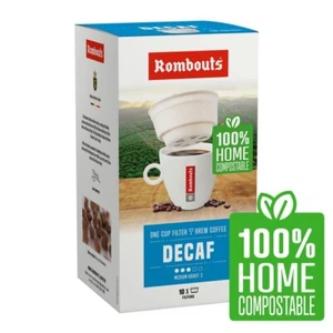 Rombouts Decaffeinated One Cup Filters Ground Coffee 10x62g-4pack - 40 filters - Picture 1 of 8