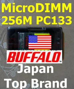 Japan BUFFALO 256MB X1 MicroDIMM 144PIN PC133 133MHZ SDRAM memory US RAM 14 ι - Picture 1 of 6