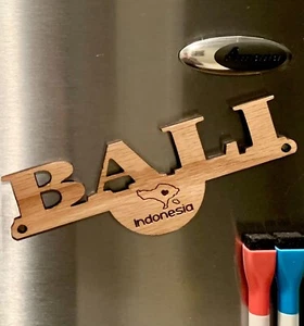 Deluxe Bali Insel Indonesien Holz Handarbeit Kühlschrankmagnet Home Memorabilia Sammeln - Bild 1 von 4