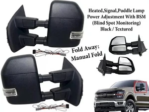 Fits 2017-2022 Ford F 250-350 Left Right Front Door Side Rear View Mirror W BSM - Picture 1 of 11
