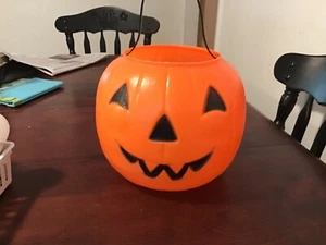 Empire Pumpkin Halloween Blow Mold Trick or treat bucket 1980 - Picture 1 of 3