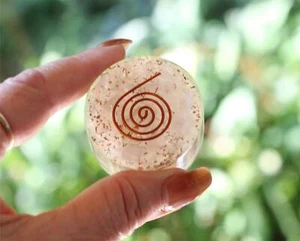 Selenite Orgone Tower Buster 1.75" Self Clearing 5g & EMF Protection - Picture 1 of 7