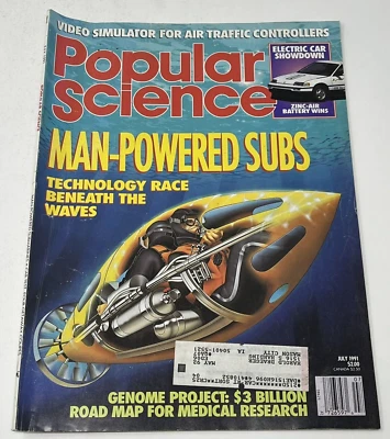 1991 Popular Science Magazine Electric Car Showdown Man Powered Submarine - Image 1 of 4
