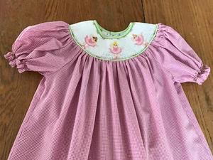 Remember Nguyen Smocked Embroidered Ballerina Bishop Dress Size 7 Ballet Recital - Picture 1 of 10