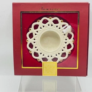 Lenox Soporte Votivo Luz Nieve Brillo 4" Vacaciones Navidad Porcelana - Imagen 1 de 5