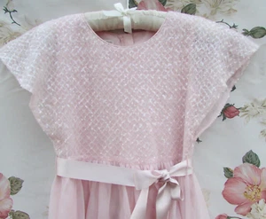 Pink Sequin & Tulle Party Occasion Dress 8-9 MONSOON WORN ONCE £50 - Picture 1 of 16