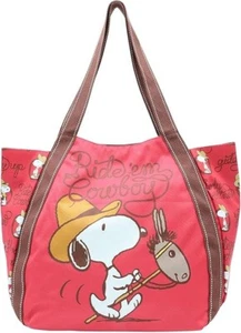 [Peanuts] Tote bag, SN Balloon, Red/SN-17, Polyester closure type magnet - Picture 1 of 5