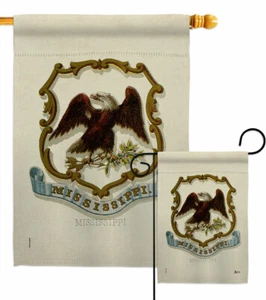 Wappen Mississippi Garten Flagge Americana Staaten Deko Hof Banner - Bild 1 von 19