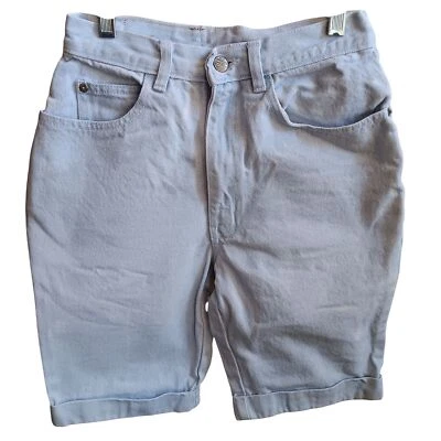 22" Waist True Vtg 80s GITANO SKY BLUE DENIM womens PREPPY SAILING SHORTS   - Image 1 of 4