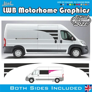 LWB Peugeot Boxer L2 Autocaravana Extensores Ventana Cámper Furgoneta Gráficos Calcomanías 082 - Imagen 1 de 4