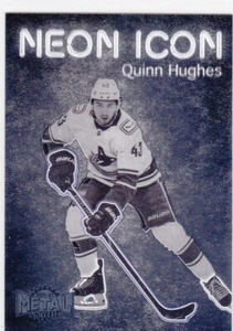 21/22 SKYBOX METAL..QUINN HUGHES..NEON ICON..# NI-3..CANUCKS..COMBINED SHIP - Picture 1 of 1