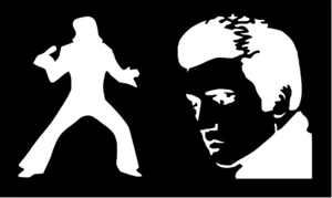 2x ELVIS Large Stencil Template Airbrush Paint 5 1/2" Tall each FREE SHIPPING! - Picture 1 of 1