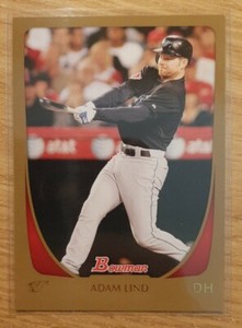 2011 BOWMAN GOLD ADAM LIND #180 TORONTO BLUE JAYS