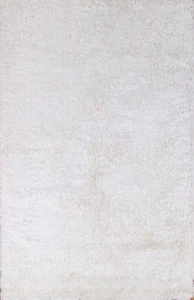Contemporary Shaggy Solid Oriental Area Rug 5'x8' Ivory Thick Plush Hand-tufted - Picture 1 of 12
