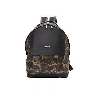 Testoni Bologna Black Luxury Backpack Mini Karibu Calf + Camouflage Calf - Picture 1 of 7